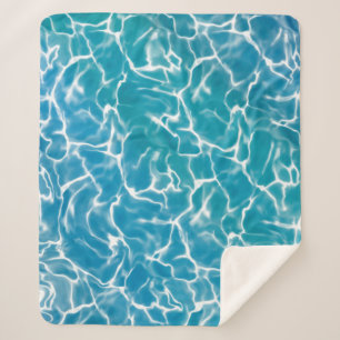 Blauw Zee Water Sherpa Deken