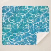 Blauw Zee Water Sherpa Deken (Voorkant (horizontaal))