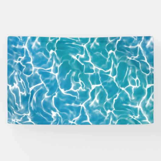 Blauw Zee Water Spandoek (Horizontaal)