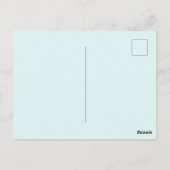 Blauw zee waterverf kunstverf briefkaart (Achterkant)