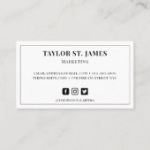 Blauw Zee Waterverf Visitekaartje (Achterkant)