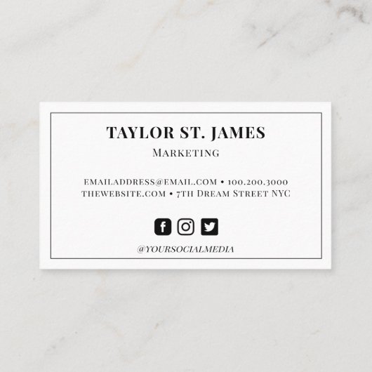 Blauw Zee Waterverf Visitekaartje (Achterkant)