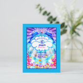 Blauw zee wereld - dolfijnkarralen Uitnodiging (Staand voorkant)