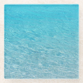 Blauw Zee wissen Glazen Onderzetter