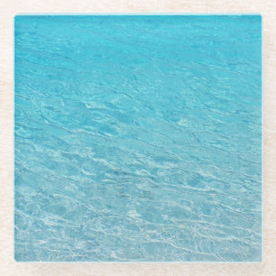 Blauw Zee wissen Glazen Onderzetter