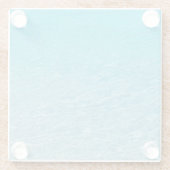 Blauw Zee wissen Glazen Onderzetter (Achterkant)