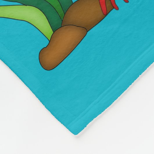 Blauw Zee Zeemeermin en dolfijn Fleece Deken (Hoek)