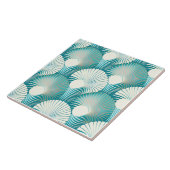 Blauw zeeen omhulselpatroon tegeltje (Zijkant)