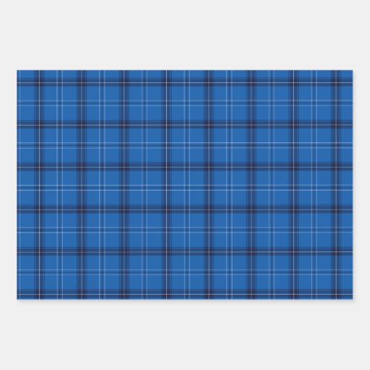 Blauw, zeemacht en witte speldenstaart inpakpapier vel (Voorkant 2)