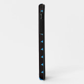 Blauw zeemeerminpatroon op zwart hoesje (Achterkant/links)