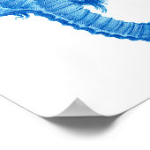 blauw zeepaard Art Print no.2 Beach decor (Hoek)