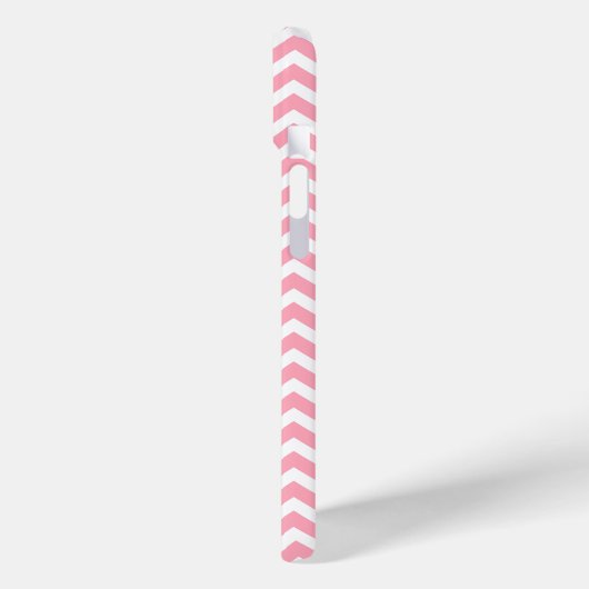 Blauw Zeepaardje op Roze Chevrons Patroon Case-Mate iPhone Case (Achterkant / Links)