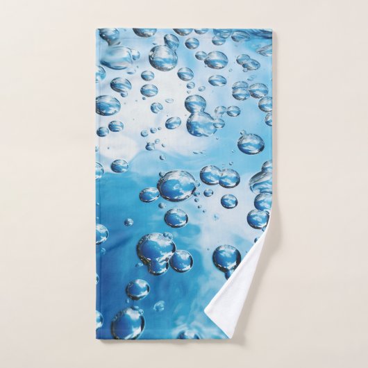 Blauw zeewater bad handdoek (Handdoek)