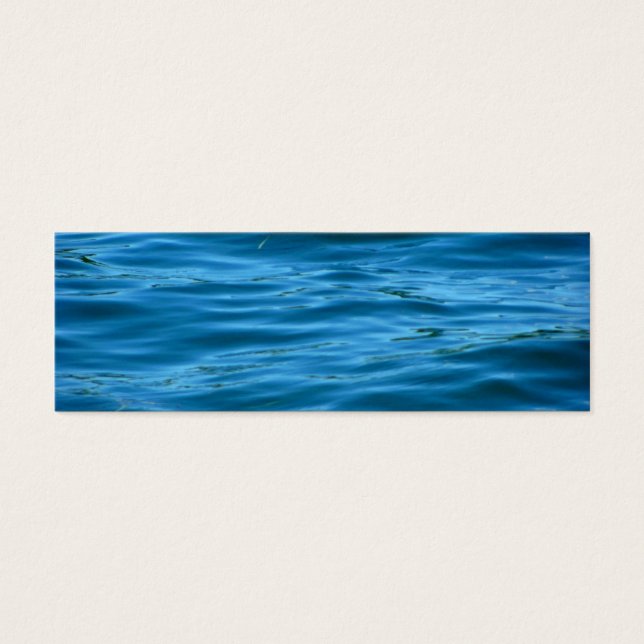 Blauw zeewater mini visitekaartjes (Voorkant)
