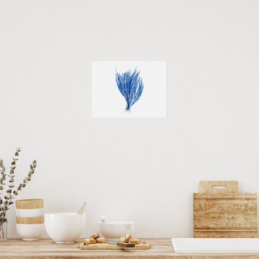 Blauw zeewier #2 formaat 42x32cm poster (Keuken)