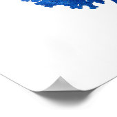 Blauw zeewier #9 42x32 cm Blauw kustdecor Poster (Hoek)