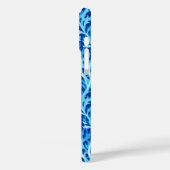 Blauw zeewier Kusttextiel Patroon Case-Mate iPhone Case (Achterkant / Links)