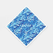 Blauw zeewier Kusttextiel Patroon Servet (Hoek)