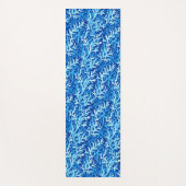 Blauw zeewier Kusttextiel Patroon Yogamat (Voorkant)