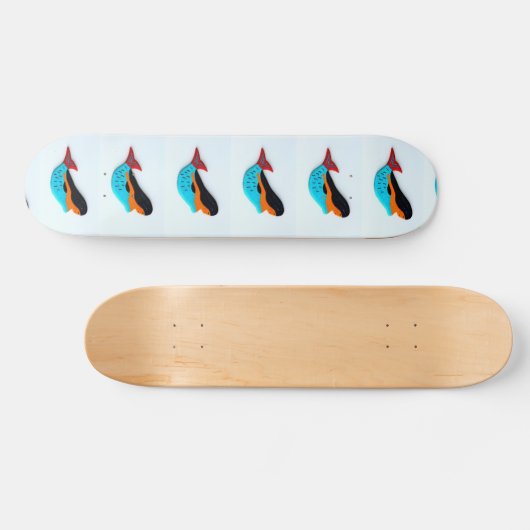 blauw zeewier persoonlijk skateboard (Horizontaal)