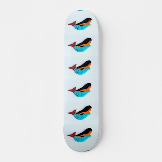 blauw zeewier persoonlijk skateboard (Voorkant)