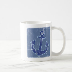 blauw zeezeilanker koffiemok