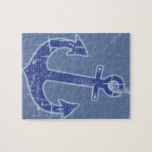 blauw zeezeilanker legpuzzel (Horizontaal)