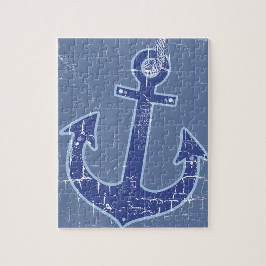 blauw zeezeilanker legpuzzel (Verticaal)