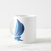 Blauw Zeilboot Avontuur Koffiemok (Voorkant links)