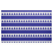 Blauw zeilboot kuststrepen stof (Fat Quarter)