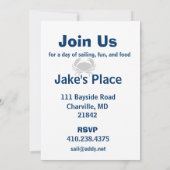 Blauw zeilen kaart (Achterkant)