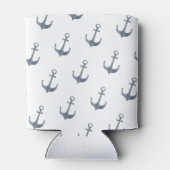 Blauw zeilthema anker | blikjeskoeler (Achterkant)