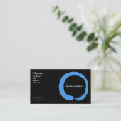 Blauw Zen Circle Visitekaartje (Staand voorkant)