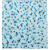 Blauw zeshoek douchegordijn (Voorkant)