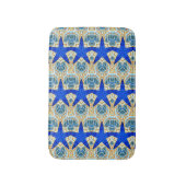 blauw zetmeelpatroon badmat (Voorkant Verticaal)