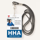 Blauw | Ziekenhuisarts Foto ID-kaart Badge (Voorkant met draagriem)