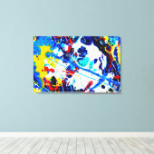 Blauw zien canvas afdruk (Insitu (Houten vloer))