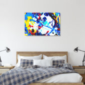 Blauw zien canvas afdruk (Insitu (Slaapkamer))