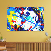 Blauw zien canvas afdruk (Insitu (Woonkamer))