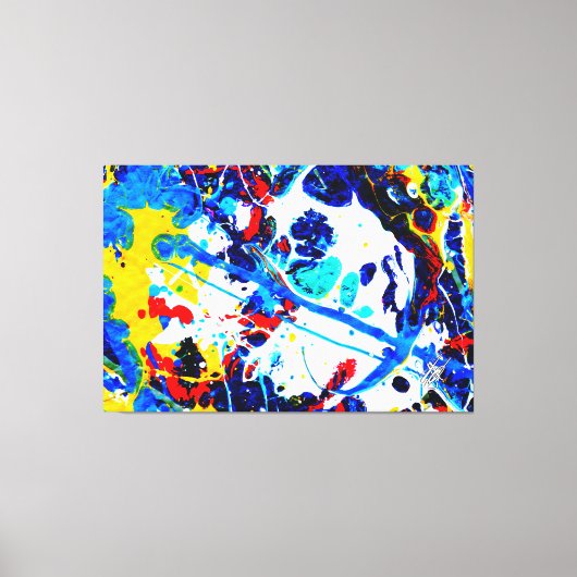 Blauw zien canvas afdruk (Voorkant)