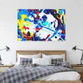 Blauw zien canvas afdruk (Insitu (Slaapkamer))