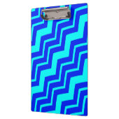 Blauw Zig Zag Chevron Patroon Design Klembord (Links)