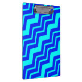 Blauw Zig Zag Chevron Patroon Design Klembord (Rechts)