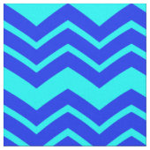 Blauw Zig Zag Chevron Patroon Design Stof (Close Up)