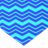 Blauw Zig Zag Chevron Patroon Design Tafelkleed (Gekanteld)