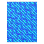 Blauw Zig Zag Chevron Patroon Design Tafelkleed (Voorkant)