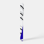 Blauw Zig Zag Patroon iPhone Hoesje 15 Pro Case (Rechterkant)