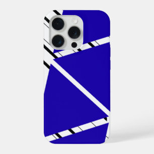 Blauw Zig Zag Patroon iPhone Hoesje 15 Pro Case