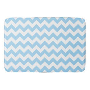 Blauw zigzag, Blauwe Chevron, Geometrisch Patroon Badmat