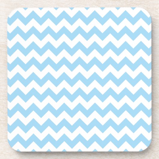 Blauw zigzag, Blauwe Chevron, Geometrisch Patroon Bier Onderzetter (Voorkant)